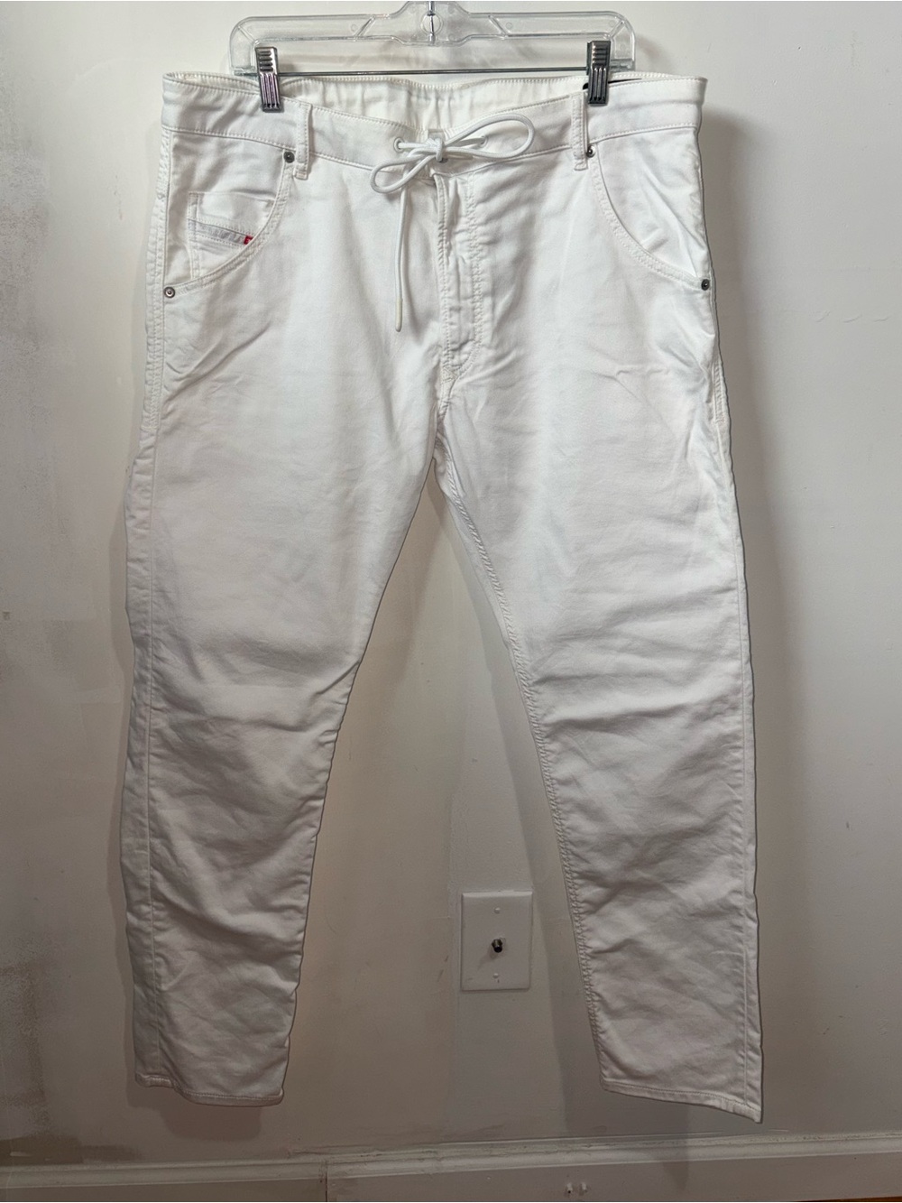 Diesel White Men's Drawstring Jeans